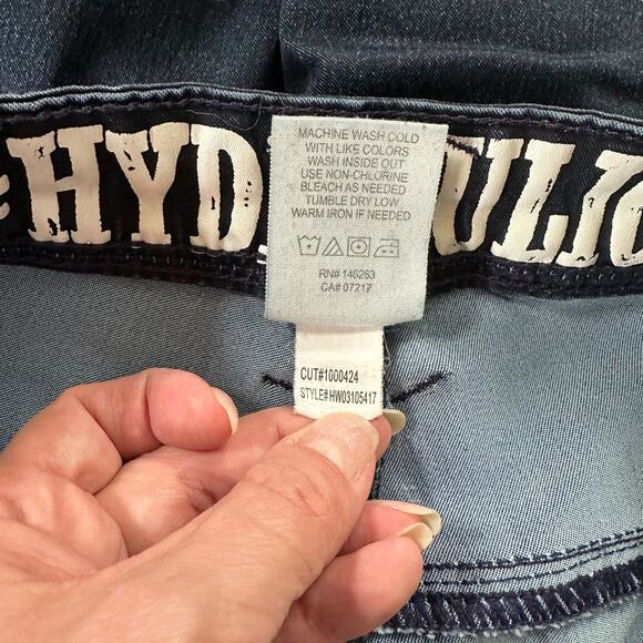 Hydraulic Super Skinny Bailey Low Rise Blue Jeans Size 14W - Picture 10 of 12